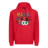 Red Mama is my Boo Premium Hoodie - CowhideDigitalArt