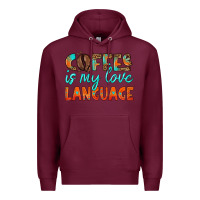 Burgundy coffee is my love language Premium Hoodie - HRA Design Shop