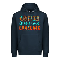 Navy coffee is my love language Premium Hoodie - HRA Design Shop