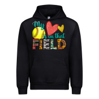 Black my heart is on that field softball Urban Hoodie - HRA Design Shop