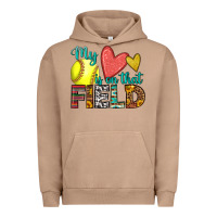 Pigment Burro my heart is on that field softball Urban Hoodie - HRA Design Shop