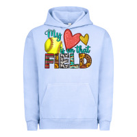 Pigment Grape Ice my heart is on that field softball Urban Hoodie - HRA Design Shop