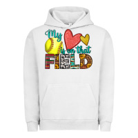 Pigment Lunar Rock my heart is on that field softball Urban Hoodie - HRA Design Shop