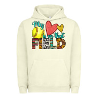 Pigment Pistachio my heart is on that field softball Urban Hoodie - HRA Design Shop