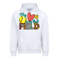 White my heart is on that field softball Urban Hoodie - HRA Design Shop