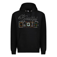 Black beatiful crazy Premium Hoodie - SublimationCraftShop