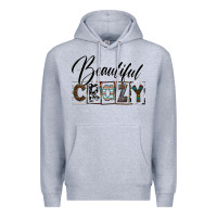 Heather Grey beatiful crazy Premium Hoodie - SublimationCraftShop