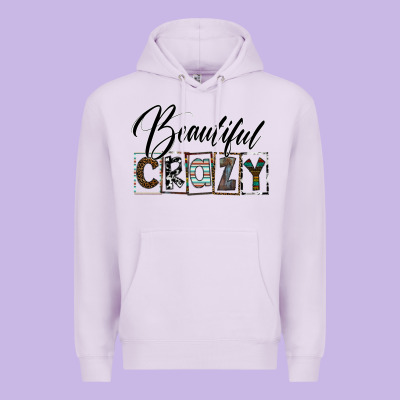 Beatiful Crazy Premium Hoodie Designed By Sublimationcraftshop