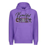 Purple beatiful crazy Premium Hoodie - SublimationCraftShop