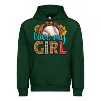 Forest Green love my girl baseball Urban Hoodie - HRA Design Shop