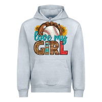 Heather Grey love my girl baseball Urban Hoodie - HRA Design Shop