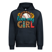 Navy love my girl baseball Urban Hoodie - HRA Design Shop