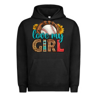 Pigment Black love my girl baseball Urban Hoodie - HRA Design Shop