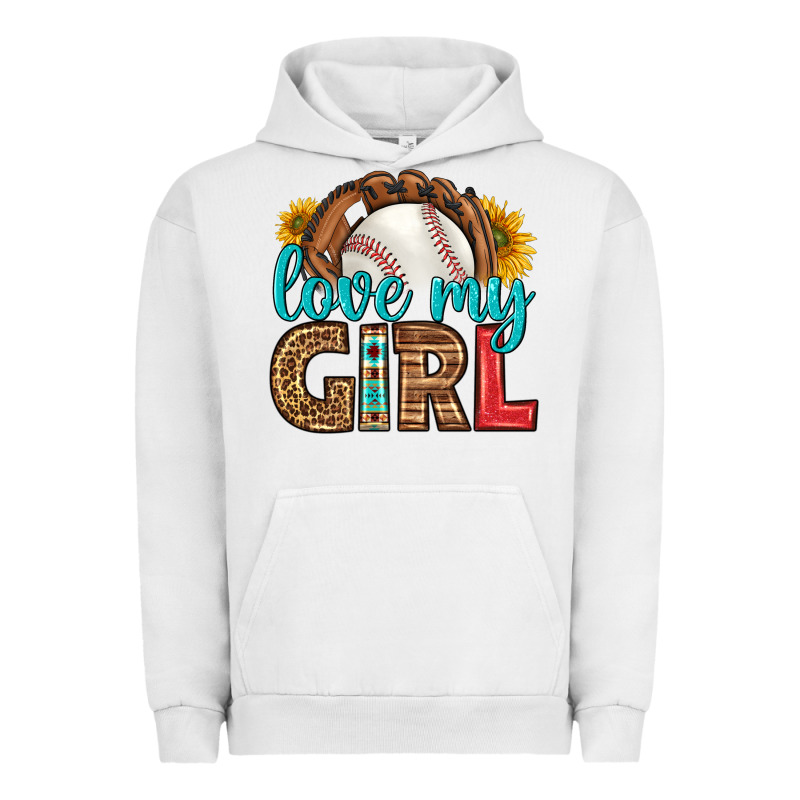 Love My Girl Baseball Urban Hoodie by HRA Design Shop | Teevron