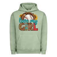 Pigment Oil Green love my girl baseball Urban Hoodie - HRA Design Shop