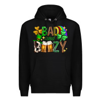 Black Bad and boozy st. patricks day Premium Hoodie - Neo Western