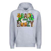 Heather Grey Bad and boozy st. patricks day Premium Hoodie - Neo Western