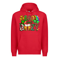Red Bad and boozy st. patricks day Premium Hoodie - Neo Western