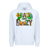 White Bad and boozy st. patricks day Premium Hoodie - Neo Western