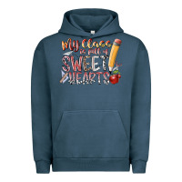 Pigment Midnight Navy my class is full of sweet hearts Urban Hoodie - RacoonDesign