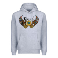 Heather Grey blessed mom Premium Hoodie - SublimationCraftShop