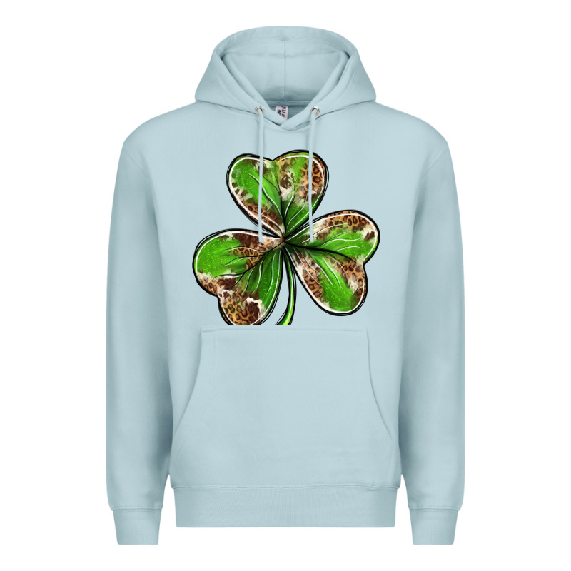 Cowhide Leopard Shamrock 4th Of July Premium Hoodie by Neo Western | Teevron