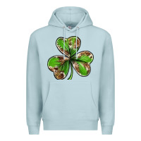 Blue Mist Cowhide leopard shamrock 4th of july Premium Hoodie - Neo Western