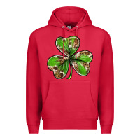 Cardinal Cowhide leopard shamrock 4th of july Premium Hoodie - Neo Western