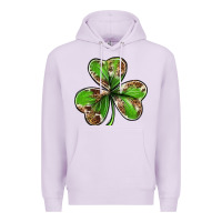 Lilac Cowhide leopard shamrock 4th of july Premium Hoodie - Neo Western