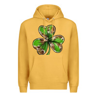Mustard Cowhide leopard shamrock 4th of july Premium Hoodie - Neo Western