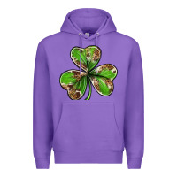 Purple Cowhide leopard shamrock 4th of july Premium Hoodie - Neo Western