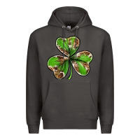 Smoke Cowhide leopard shamrock 4th of july Premium Hoodie - Neo Western
