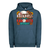 Pigment Midnight Navy baseball is my favorite season Urban Hoodie - HRA Design Shop