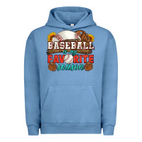 Pigment Pebble Blue baseball is my favorite season Urban Hoodie - HRA Design Shop
