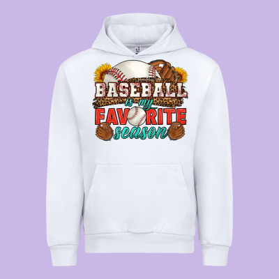 Baseball Is My Favorite Season Urban Hoodie Designed By Hra Design Shop