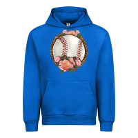 Cobalt western baseball with roses Urban Hoodie - HRA Design Shop