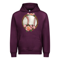 Mauve Wine western baseball with roses Urban Hoodie - HRA Design Shop