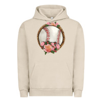 Pigment French Oak western baseball with roses Urban Hoodie - HRA Design Shop