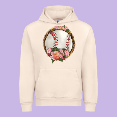 Western Baseball With Roses Urban Hoodie Designed By Hra Design Shop