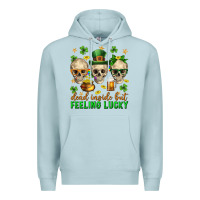 Blue Mist Dead inside but feeling lucky st. patricks day Premium Hoodie - Neo Western