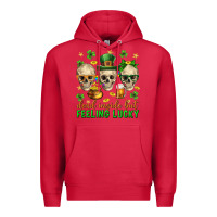 Cardinal Dead inside but feeling lucky st. patricks day Premium Hoodie - Neo Western