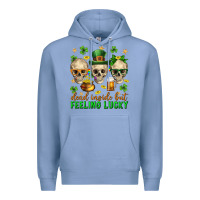 Colony Blue Dead inside but feeling lucky st. patricks day Premium Hoodie - Neo Western