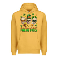 Mustard Dead inside but feeling lucky st. patricks day Premium Hoodie - Neo Western