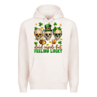 Pale Pink Dead inside but feeling lucky st. patricks day Premium Hoodie - Neo Western