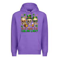 Purple Dead inside but feeling lucky st. patricks day Premium Hoodie - Neo Western