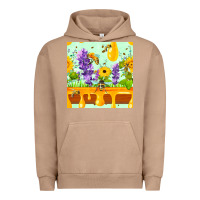 Pigment Burro honeydrip bee lavender daisy sunflower seamless pa Urban Hoodie - FaDigitalArtStudio