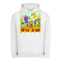 Pigment Lunar Rock honeydrip bee lavender daisy sunflower seamless pa Urban Hoodie - FaDigitalArtStudio