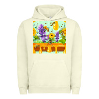 Pigment Pistachio honeydrip bee lavender daisy sunflower seamless pa Urban Hoodie - FaDigitalArtStudio