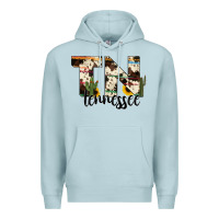 Blue Mist tenesse state cowhide serape cactus Premium Hoodie - RanaPortraitStore