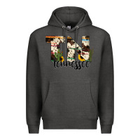 Charcoal Heather tenesse state cowhide serape cactus Premium Hoodie - RanaPortraitStore